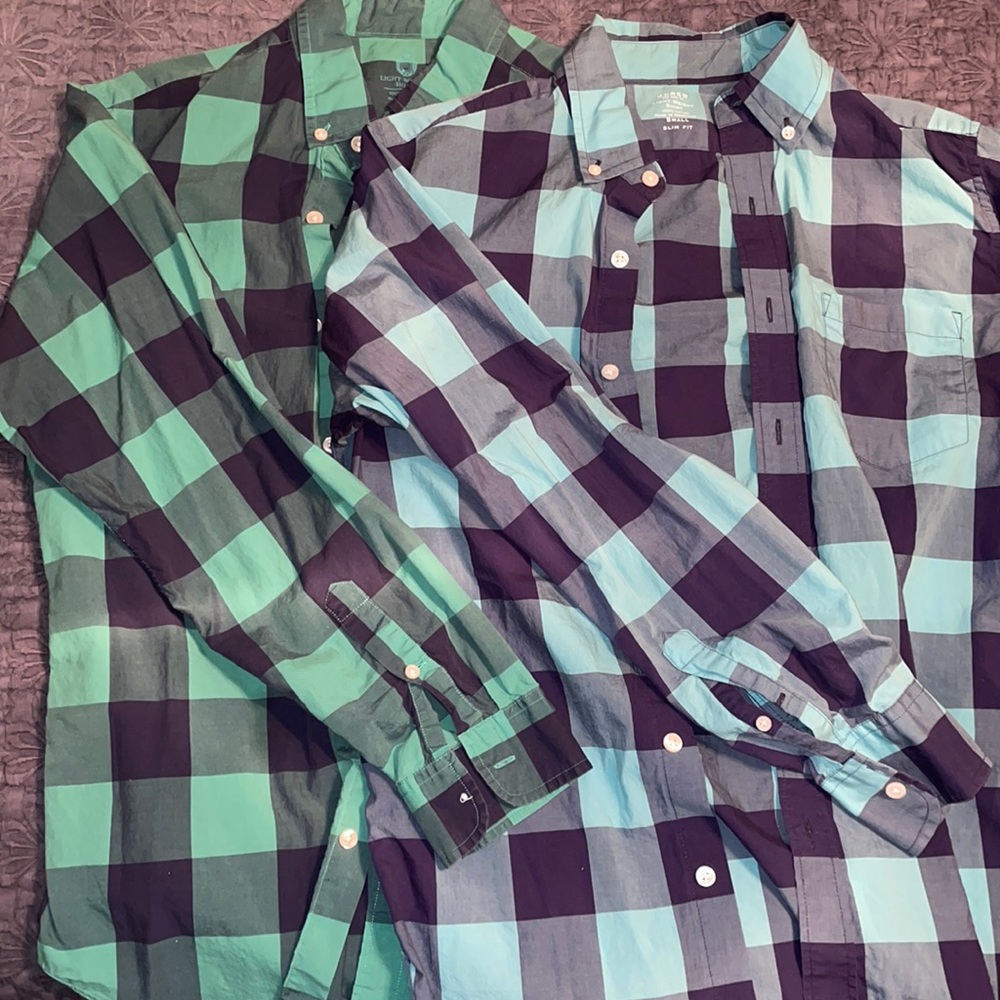 2 JCrew lightweight button down shirts. Size S